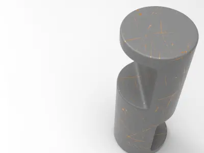 Laopy Stool Low-poly 3D model