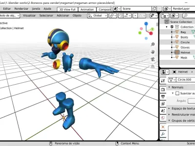 Megaman-NT-Warrior mega man character Free 3D model