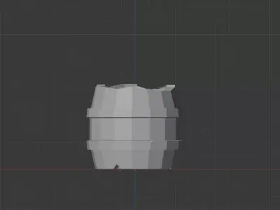 Low Poly Barrel Free low-poly 3D model