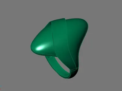 Women Ring Plain Ring Ready STL 3DM Models Womens Rings 3D print model 55