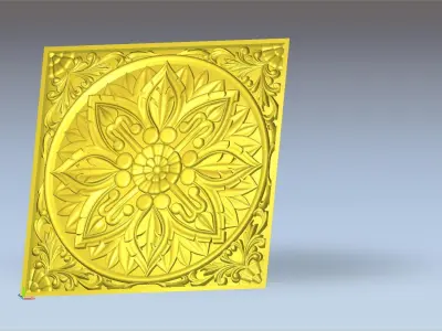 Table mandala carved 3D print model