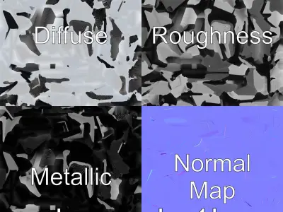 Elegant Metallic Base Diamond Mesh Grille model pack Low-poly 3D model