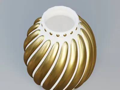 Vase21 gold vase 3D model