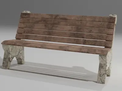 Street bench 3D model