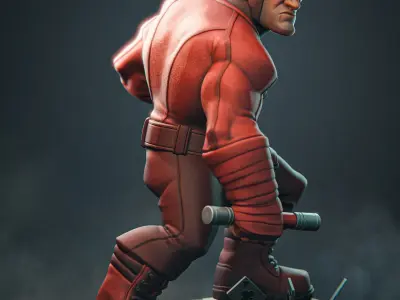 Tanuki Figures Daredevil Toon 3D Print Model STL 3D print model