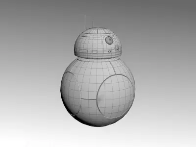 BB-8 Droid Free low-poly 3D model