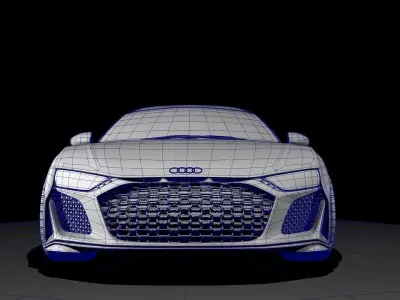 Audi r8 spyder Low-poly 3D model
