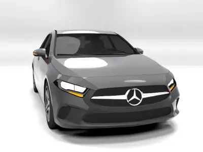 MERCEDES A CLASS 4D LOWPOLY Low-poly 3D model