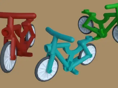 lego bicycle Free 3D model