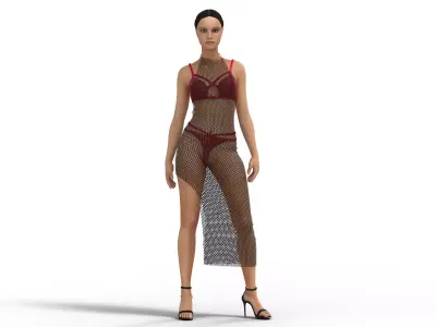 Bikini dress Free 3D model
