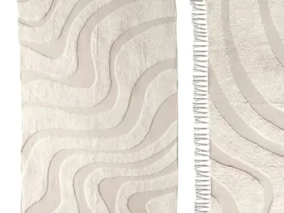 Modern Hilo Tufted Rug 3D model