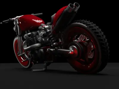 1 to 24 scale custom motorcycle 3D print model by aileen-as007