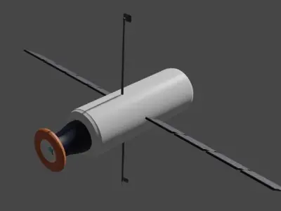 Space Pod Or Hubble Space Telescope Free low-poly 3D model