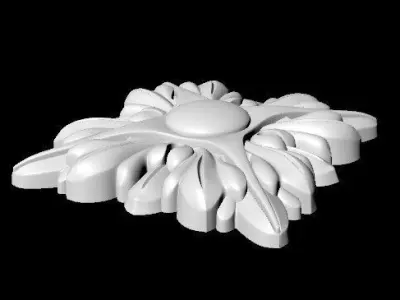 Central decor ornament for furniture 3D model 533
