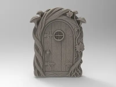 Whimsical Fairy Door - Enchanted Garden Gate Plaque 3D print model