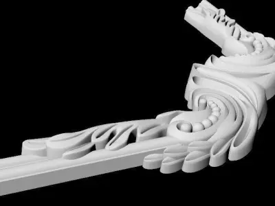 Central decor ornament for furniture 3D model 645