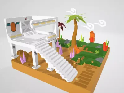 Field building Free 3D model