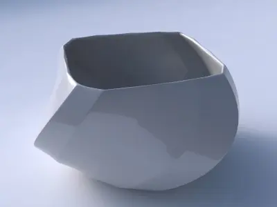 Bowl helix with bands uniform vertical 3D print model