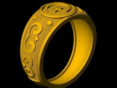 New islamic ring  south Indian  3D print model