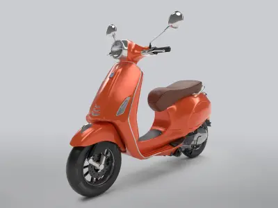 Vespa Low-poly 3D model