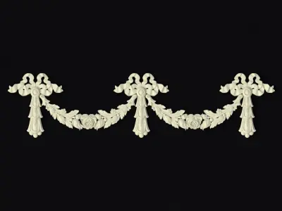 Central decor ornament for furniture 3D model 859