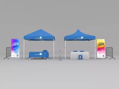 Outdoor Event Booth - Pop-up Tent 3D print model