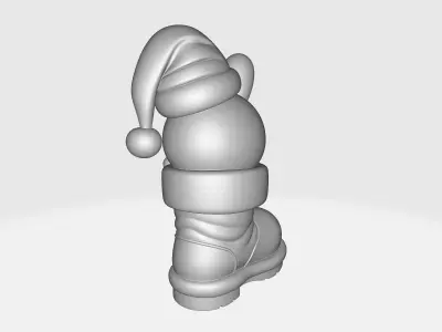 Hello Kitty Christmas Boot Figurine Kawaii Bunny Ornament 3D print model