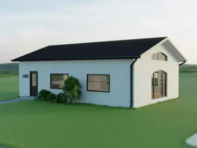 Studio house with loft and environment 2024 3D model