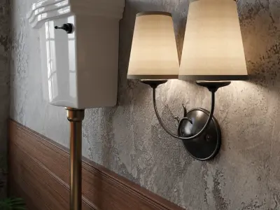 Charming French Country Bathroom Design - Corona Render  3D model