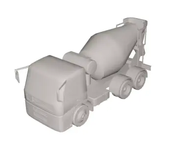 Concrete mixer 3D model