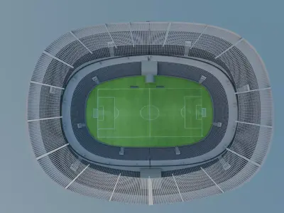 Football Stadium Low-poly 3D model shop