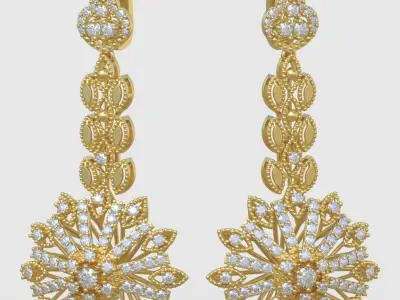 Earring 3D model 3D printable model 0226 9 Free 3D print model