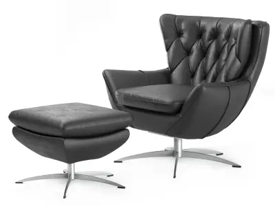 Pottery Barn Wells Swivel Armchair 3D model