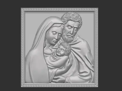 Special Holy Family 3D print model 3D print model