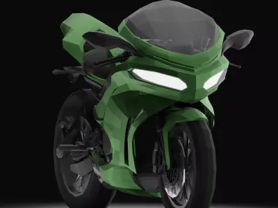 Sports Motorcycle Dolphin LowPoly Low-poly 3D model