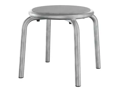 Torno Stool Upholstered Seat 3D model