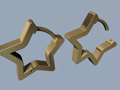 Star Earring - Arete estrella  3D print model