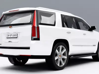 Cadillac Escalade ESV 2015 Low-poly 3D model