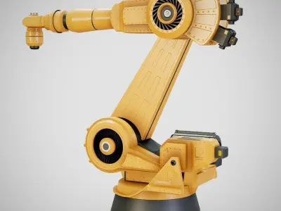 Industrial Robot Arm - Generic 01 Clean Low-poly 3D model