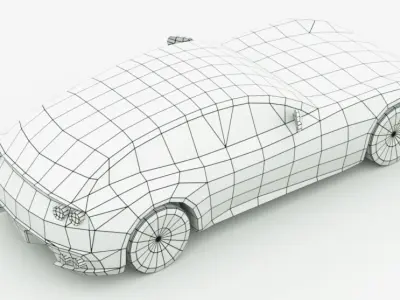 Generic Supercar v18 Low-poly 3D model