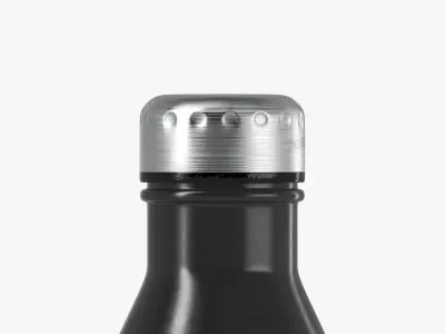 Black Aluminum Swell Sport Bottle - metal thermo water botle Low-poly 3D model