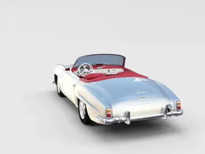 Mercedes 190SL with Interior rev 3D model