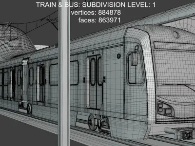 LA light rail station III 3D model