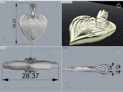 Harley Devidson necklace 463 3D print model