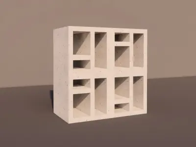 Concrete Lattice 07 3D model