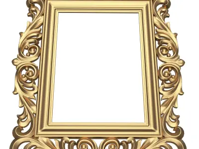 Classic Frame and Mirror Collection Low-poly 3D model