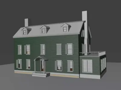 Amityville House Base Mesh 3d Model Free 3D model