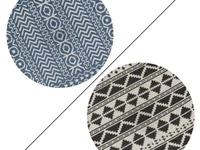 Round Rug Set 135 3D model