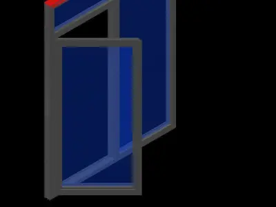 Aluminium extrusion frame assembly design  for door and windows 3D print model