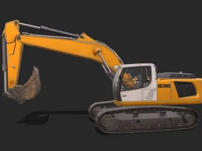 Excavator 936 Low-poly 3D model